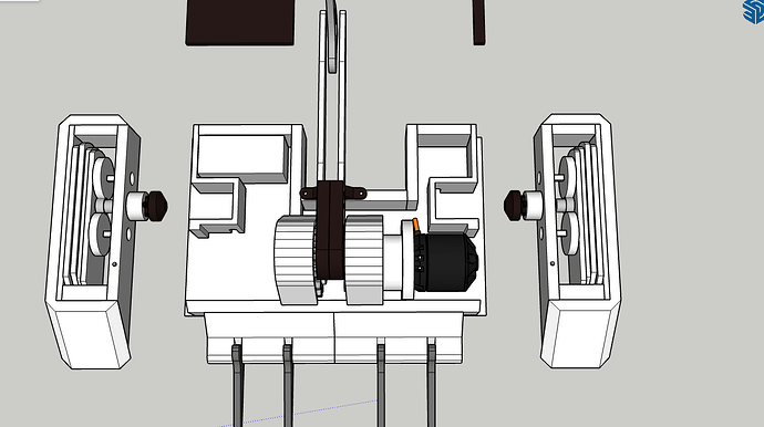 Showing the electronics compartments and routing, as well as the drive pods