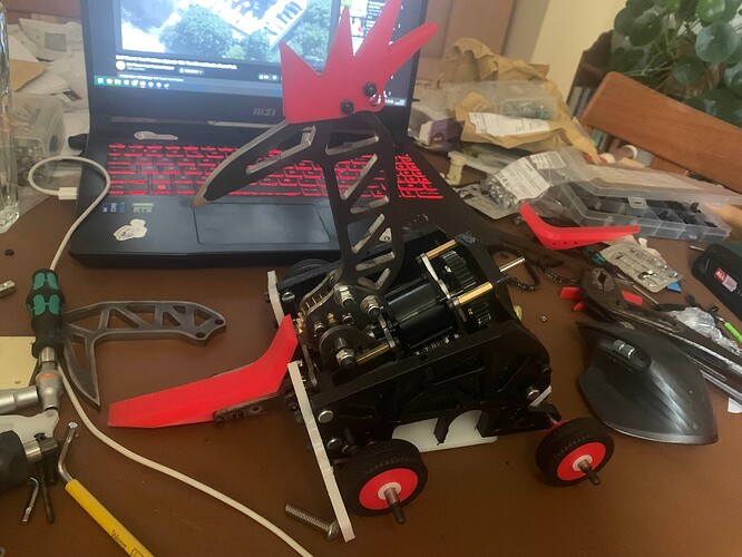 starting to look like a robot. The day before the event.